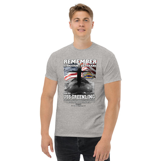 USS GREENLING SSG-614 tee, USS GREENLING SSG-614 veterans tee,USS GREENLING SSG-614 Submarine Veterans Classic Tee, Comancha Tees Store,