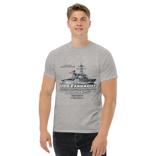 USS FARRAGUT tee, USS FARRAGUT veterans tee,USS FARRAGUT DDG-99 Destroyer Veterans Classic Tee, Comancha T-shirts Store,