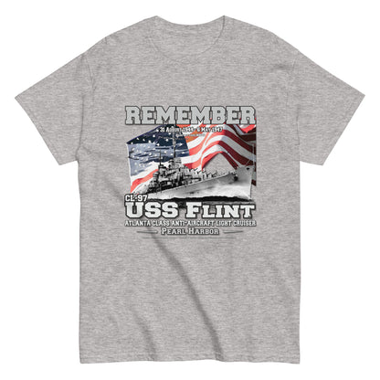 USS FLINT tee, USS FLINT Veterans tee, USS FLINT navy veterans,USS FLINT CL-97 Light Cruiser Veterans Classic Tee, Comancha navy T-shirt,