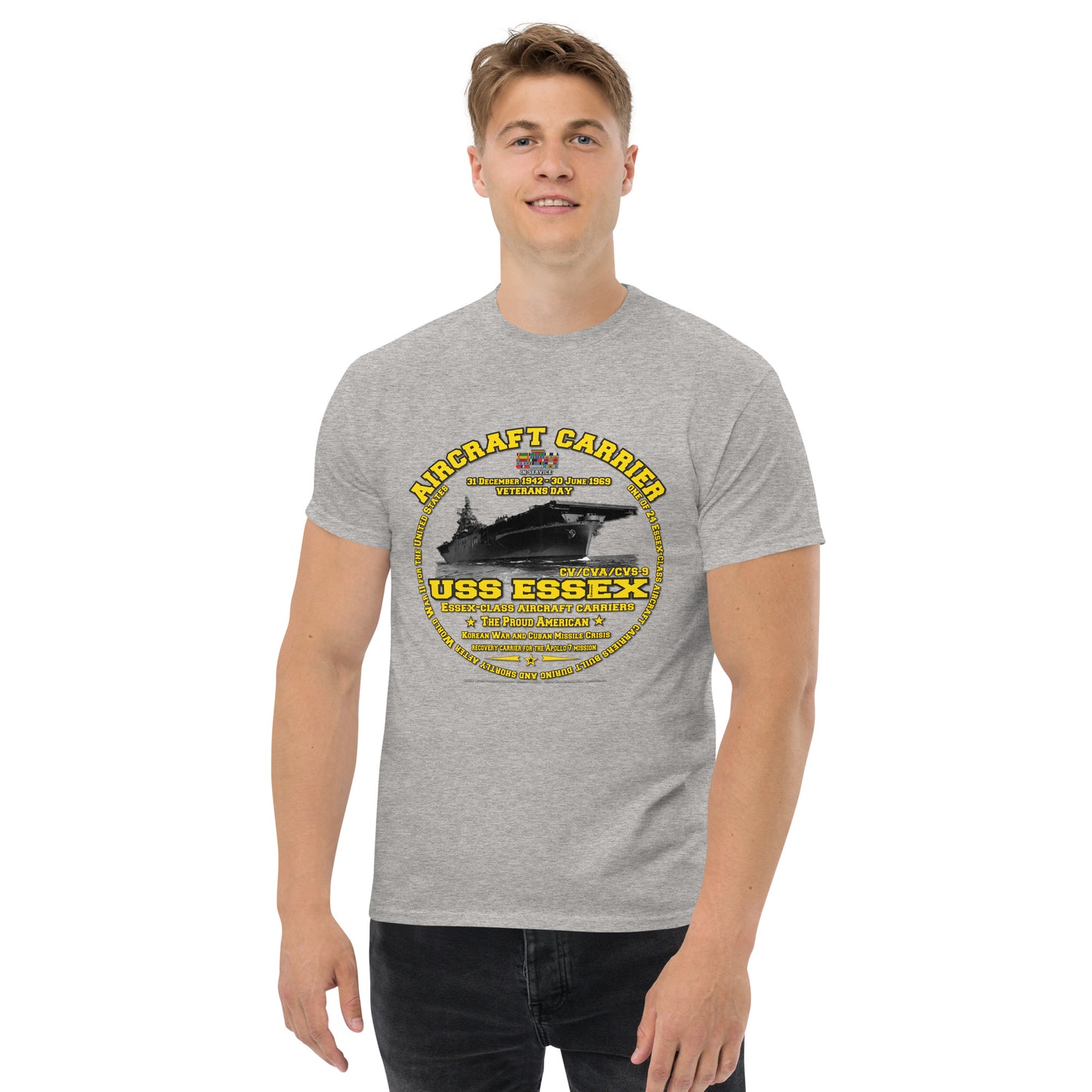 USS ESSEX CV-9 Aircraft Carrier T-shirt