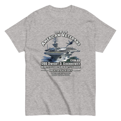 USS DWIGHT EISENHOWER CVN-69 Aircraft Carrier Veterans Tee, Comancha Tees Store,