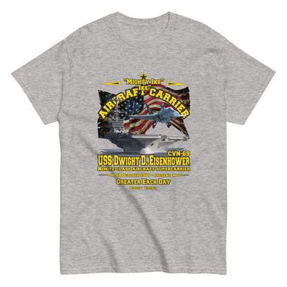 USS DWIGHT EISENHOWER t-shirt, USS DWIGHT EISENHOWER Veterans tee,USS DWIGHT EISENHOWER CVN-69 Aircraft Carrier Veterans Classic Tee, Comancha Online Store,