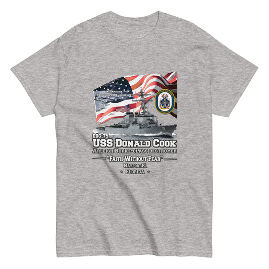 USS DONALD COOK DDG-75 Destroyer Veterans Tee, Comancha tees,