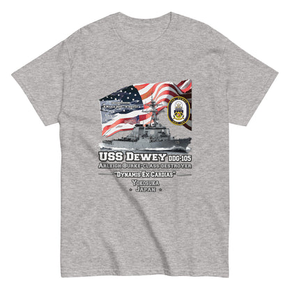 USS DEWEY DDG-105 tee, Destroyer Veterans Classic Tee,