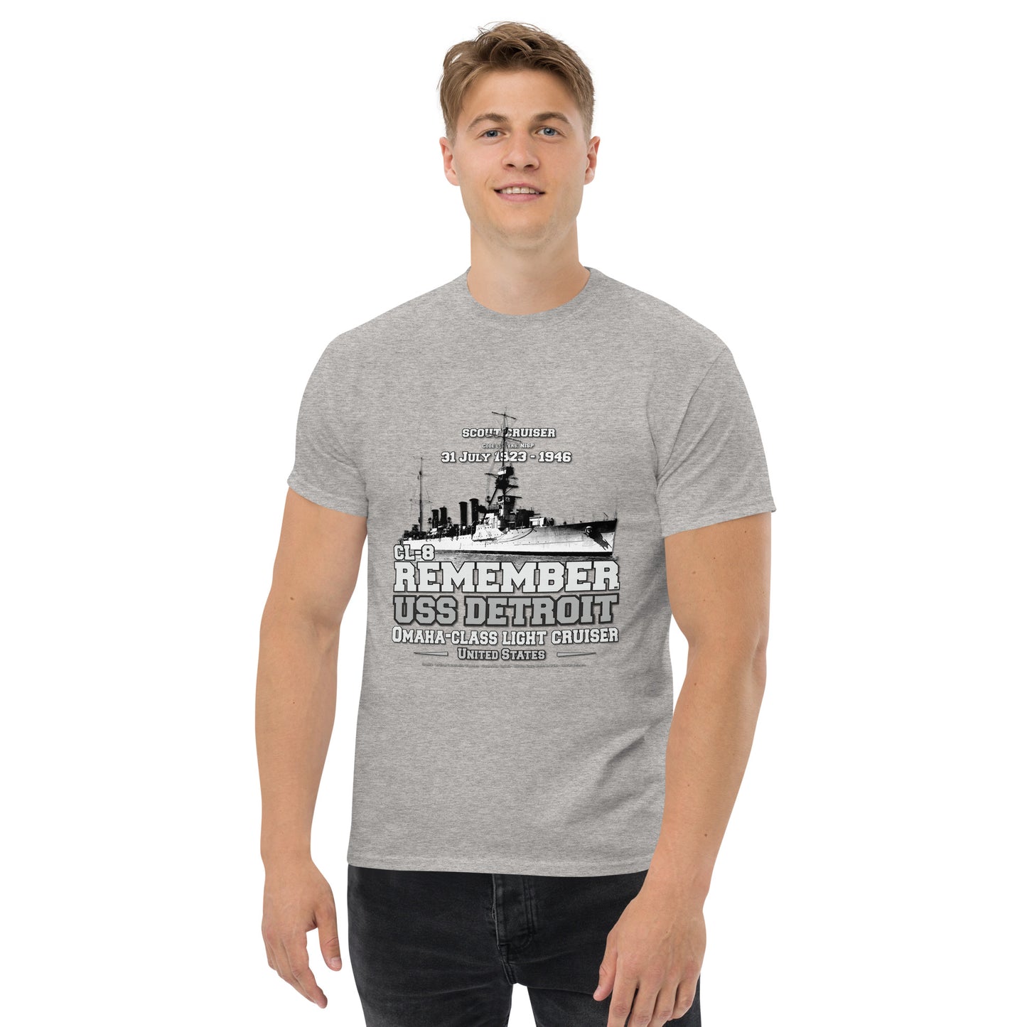 USS DETROIT CL-8 tee, Light Cruiser Veterans Tee, Comancha Tees,