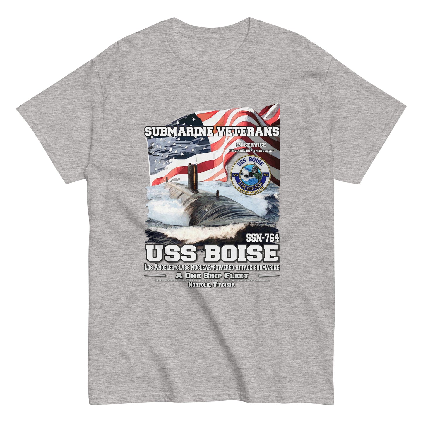 USS BOISE SNN-764 t-shirt, USS BOISE t-shirt, Submarine Veterans t-shirt, Navy Veterans T-shirt, T-Shirt Online Shop,