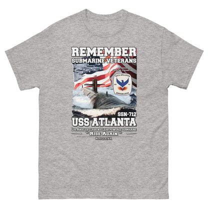 USS ATLANTA tee,USS ATLANTA SSN-712 t-shirt, Submarine Veterans T-shirt, USS ATLANTA Veterans Tee, comancha T-shirt, us navy t-shirt,