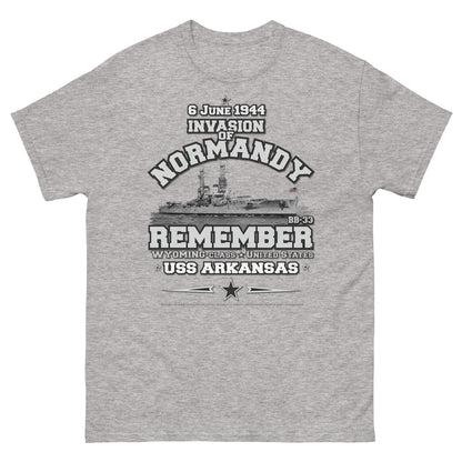 USS ARKANSAS BB-33 Battleship Veterans Tee, USS ARKANSAS D-DAY T-shirt, comancha t-shirt, USS ARKANSAS Veterans T-shirt, US Navy T-shirt, DDAY Veterans tee,