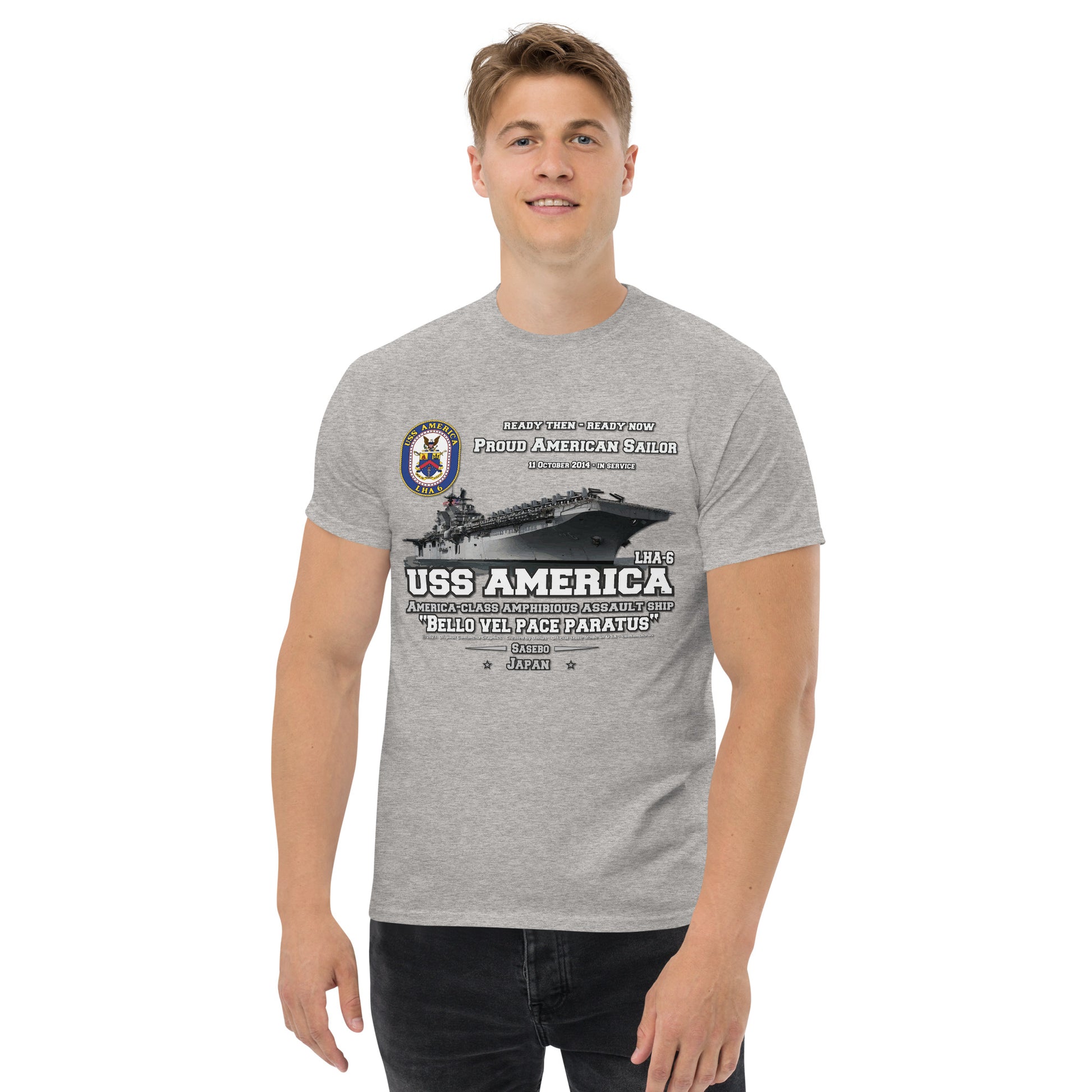 USS AMERICA Veterans T-shirt, USS AMERICA LHA-6 Amphibious Assault Ship Veterans T-shirt, Comancha Navy T-shirt, US Navy T-shirt, US Navy Veterans T-shirt,