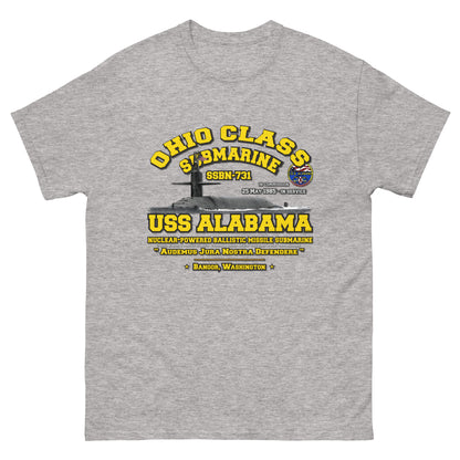 USS ALABAMA veterans t-shirt,USS ALABAMA SSBN-731 t-shirt, Submarine Veterans T-shirt, USS ALABAMA T-shirt, US Submarine t-shirt, Comancha Store,