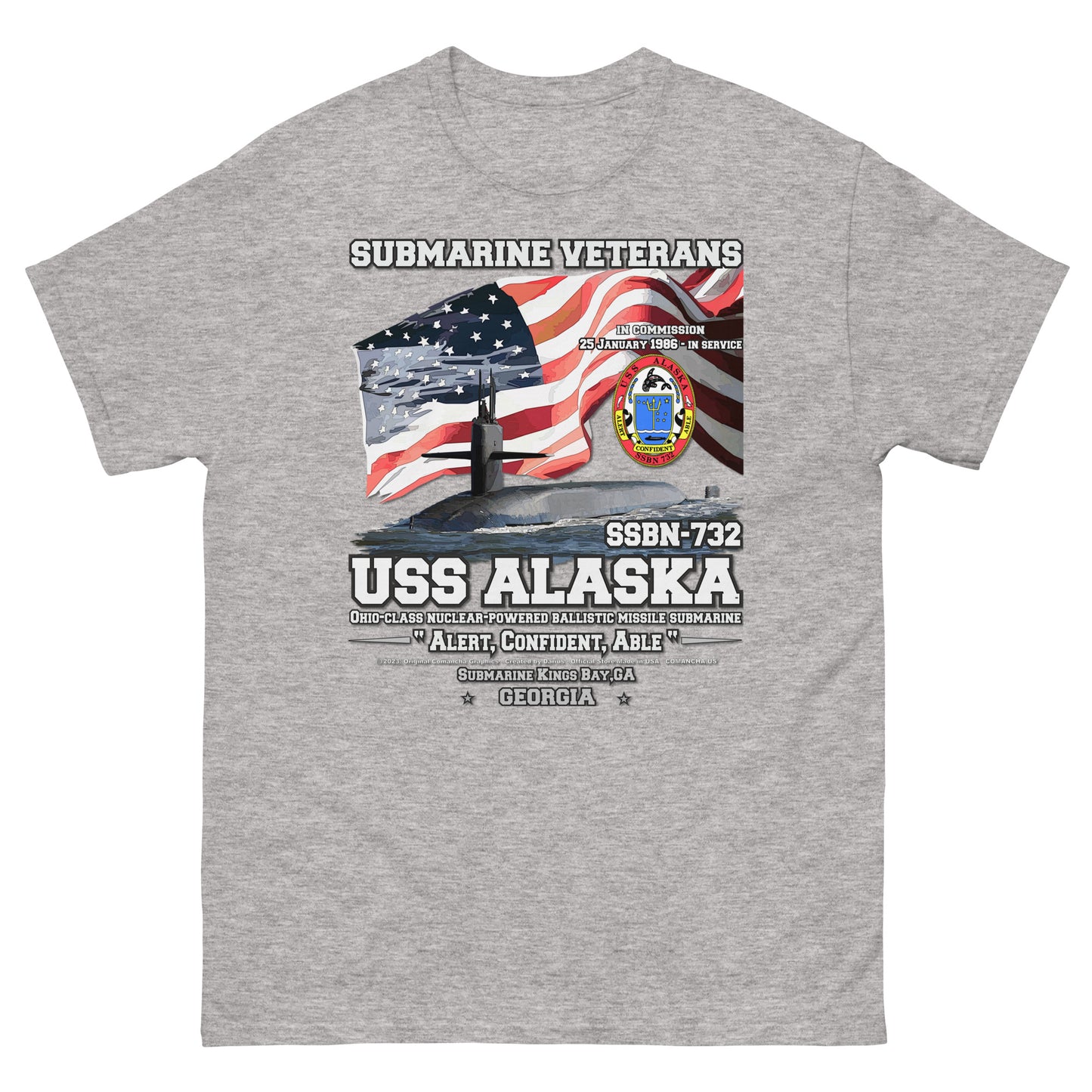 USS ALASKA veterans t-shirt,USS ALASKA SSBN-732 t-shirt, US Navy T-shirt, US Submarine veterans T-shirt, Submarine Veterans T-shirt, USS ALASKA T-shirt,