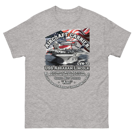 USS ABRAHAM LINCOLN CVN-72 Aircraft Carrier Veterans T-shirt, USS ABRAHAM LINCOLN T-shirt, comancha shirt shop,