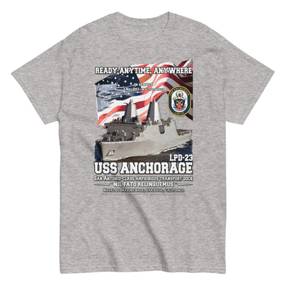 USS ANCHORAGE LPD-23 tee, USS ANCHORAGE tee,USS ANCHORAGE LPD-23 US Navy Ship T-shirt,