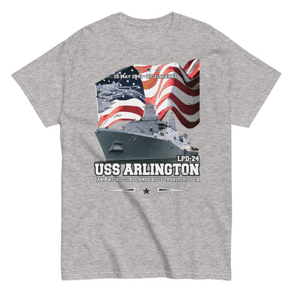 USS ARLINGTON  tee,USS ARLINGTON LPD-24 t-shirt, US Navy Veterans T-shirt, US Navy T-shirt, US Navy Veterans T-shirt Comancha T-shirt Shop,