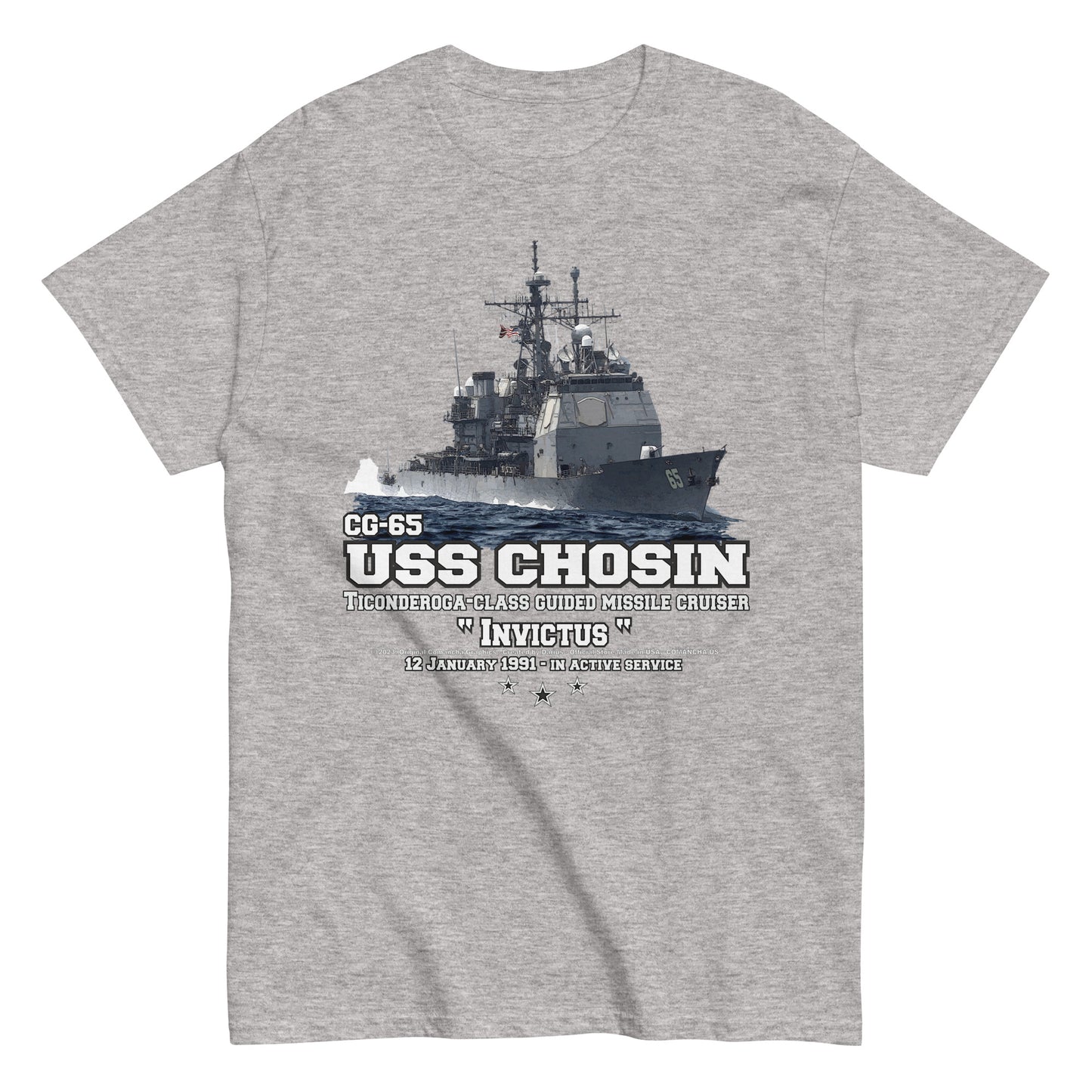 USS CHOSIN t-shirt, Navy veterans tee, US Navy T-shirt,USS CHOSIN CG-65 t-shirt,Cruiser Navy Veterans T-shirt, Comancha Navy Tshirt Shop,