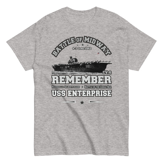 USS ENTERPRISE t-shirt, US Navy Veterans tee,USS ENTERPRISE CV-6 tee,  Aircraft Carrier veterans T-shirt,