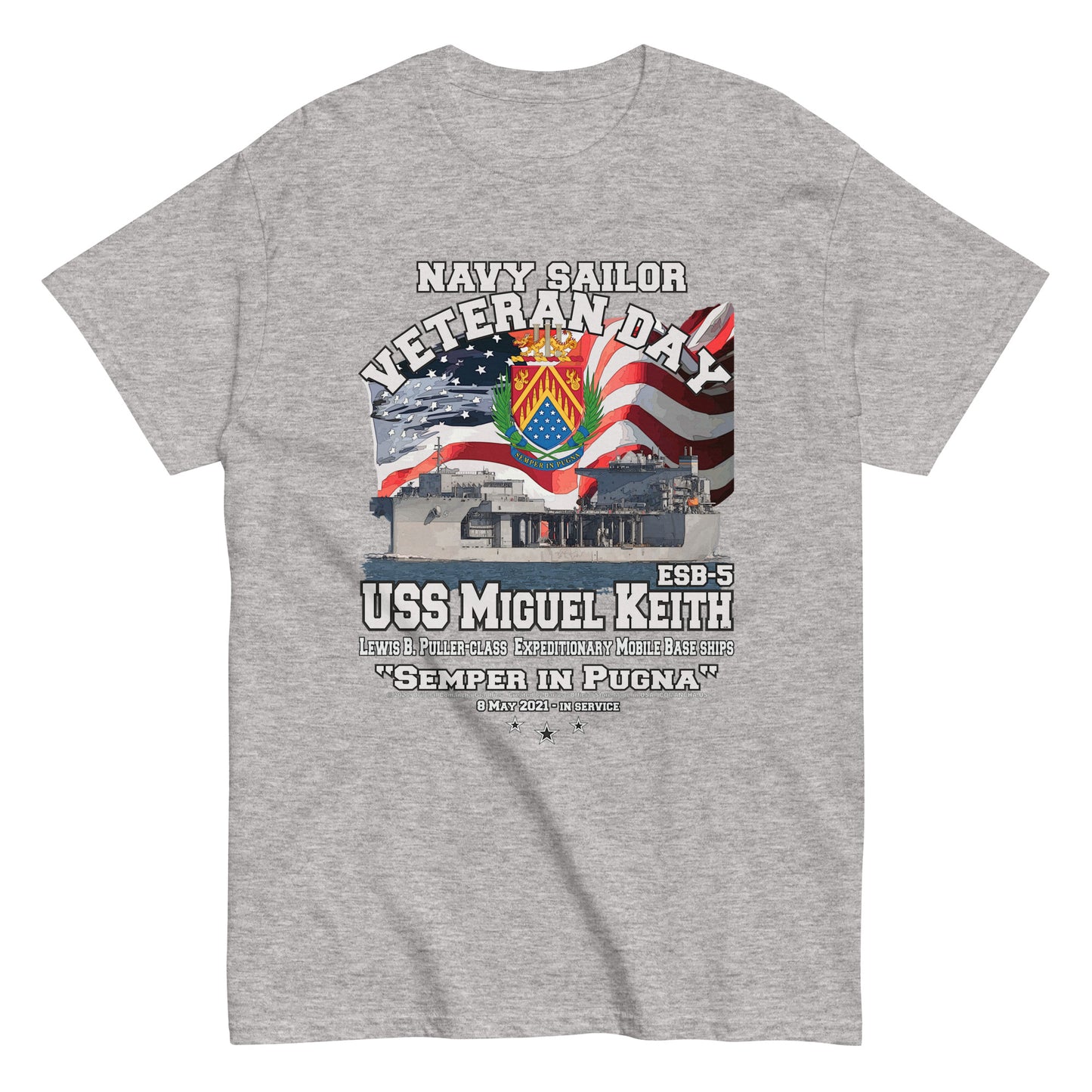 USS MIGUEL KEITH  t-shirt, USS MIGUEL KEITH  mobile base Tee,USS MIGUEL KEITH ESB-5 tee, Mobile Base Veterans T-shirt, US Navy Mobile Base Tee,Comancha T-shirt Store,