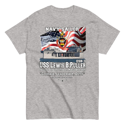 USS LEWIS PULLER t-shirt, USS LEWIS PULLER Mobile base tee,USS LEWIS PULLER ESB-3 Mobile Base Veterans T-shirt, US Navy Mobile Base Tee, comancha Store,