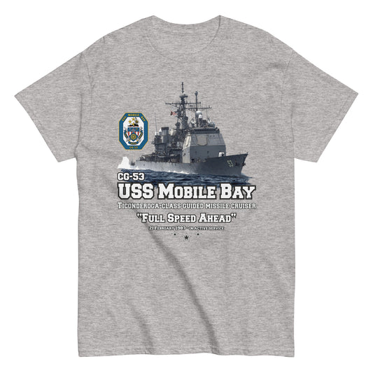 USS MOBILE BAY t-shirt, USS MOBILE BAY Cruiser T-shirt, USS MOBILE BAY CG-53 tee, US Navy Cruiser Veterans T-shirt,