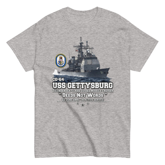 USS GETTYSBURG t-shirt, USS GETTYSBURG veterans tee,USS GETTYSBURG CG-64 US Navy Cruiser T-shirt, Comancha Navy Cruiser T-shirt, US Navy t-shirt,