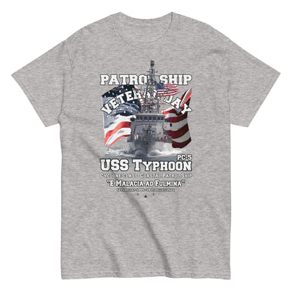 USS TYPHOON PC-5 tee,US Navy tees,Comancha, US Navy Patrol Ship Veterans T-shirt, USS TYPHOON T-shirt,