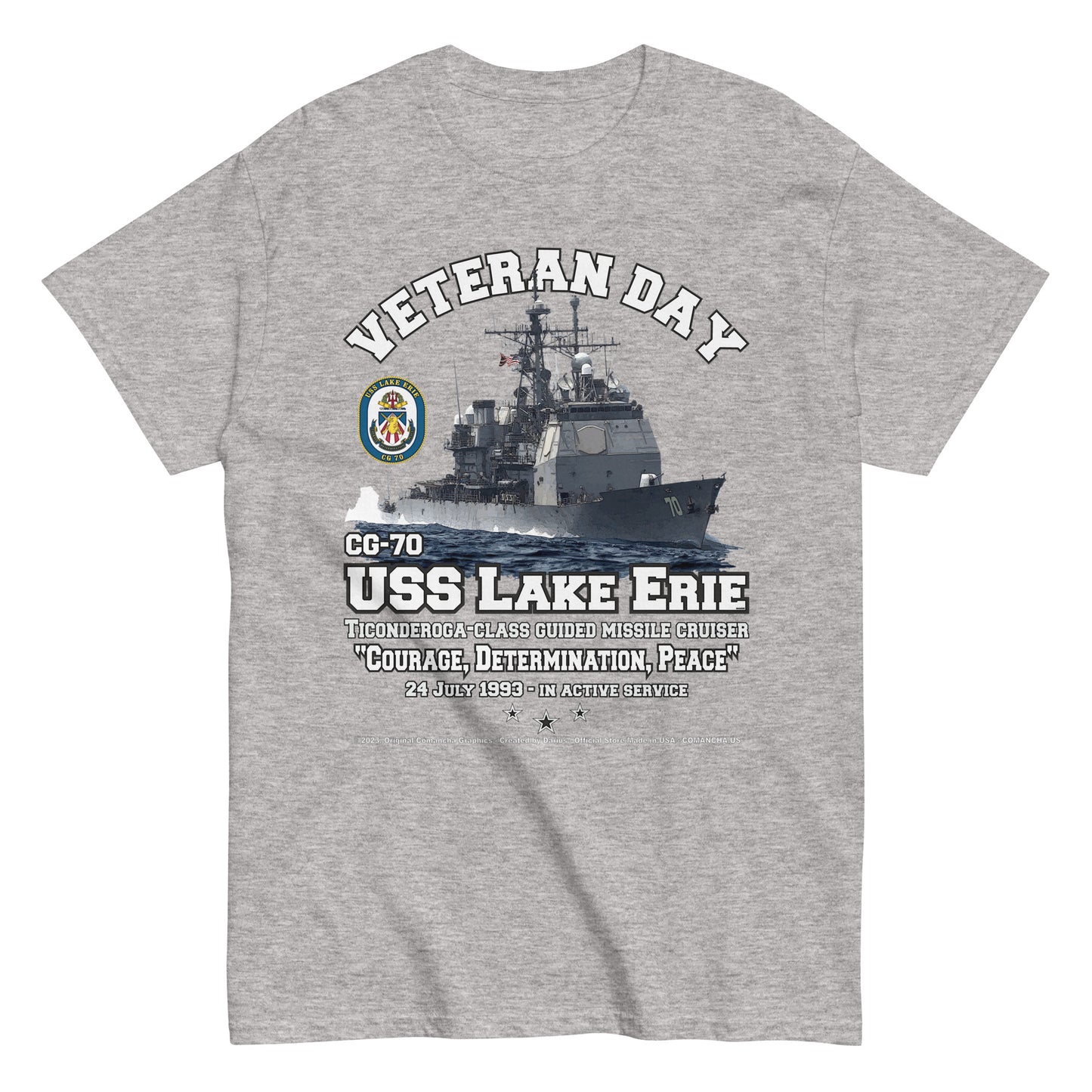 USS LAKE ERIE tee,CG-70 tee, US Navy veterans tee,comancha,US Navy Cruiser Veterans T-shirt, USS LAKE ERIE CG-70 T-shirt, 