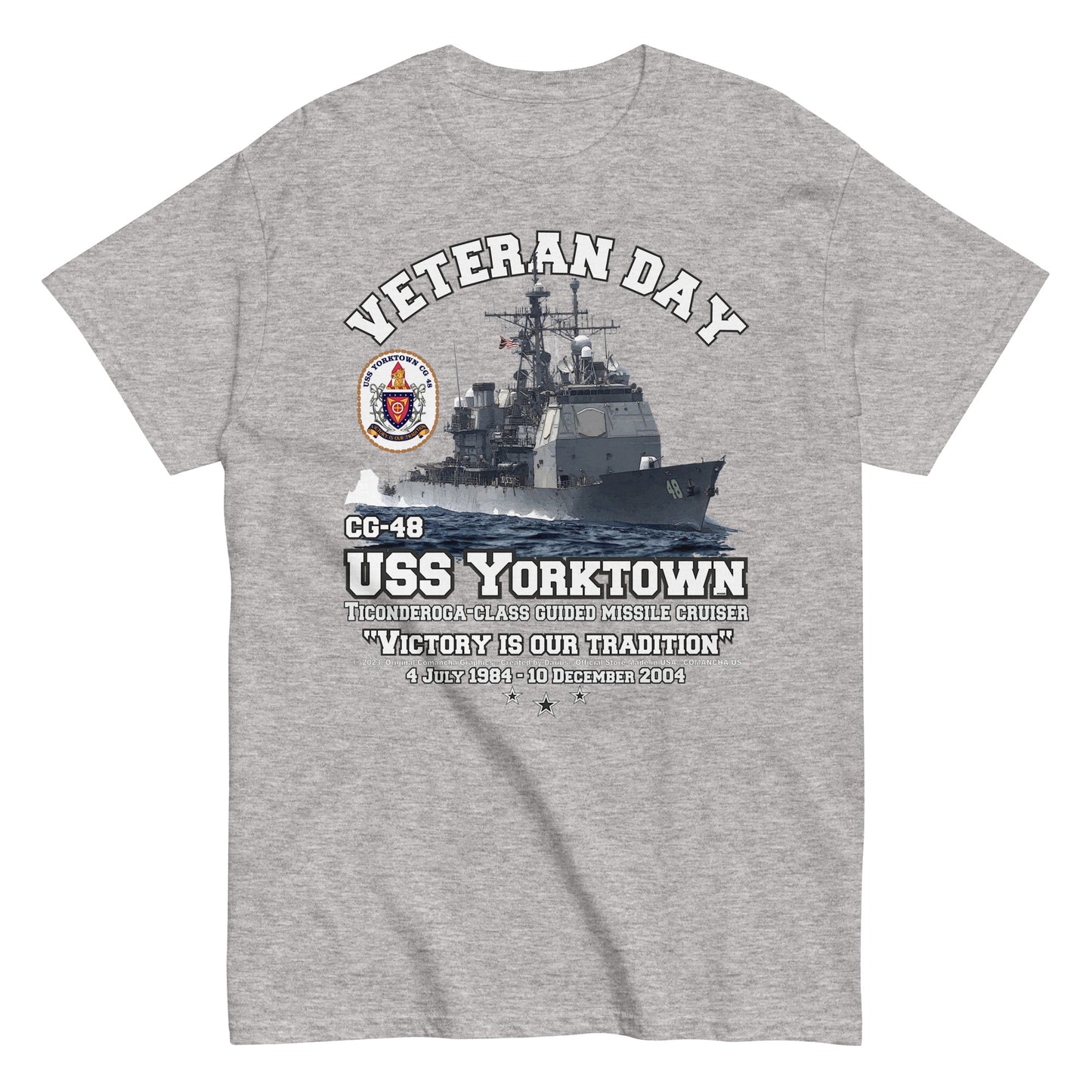 USS YORKTOWN tee, us navy veterans tee,comancha,US Navy Cruiser Veterans T-shirt, USS YORKTOWN CG-48 T-shirt,