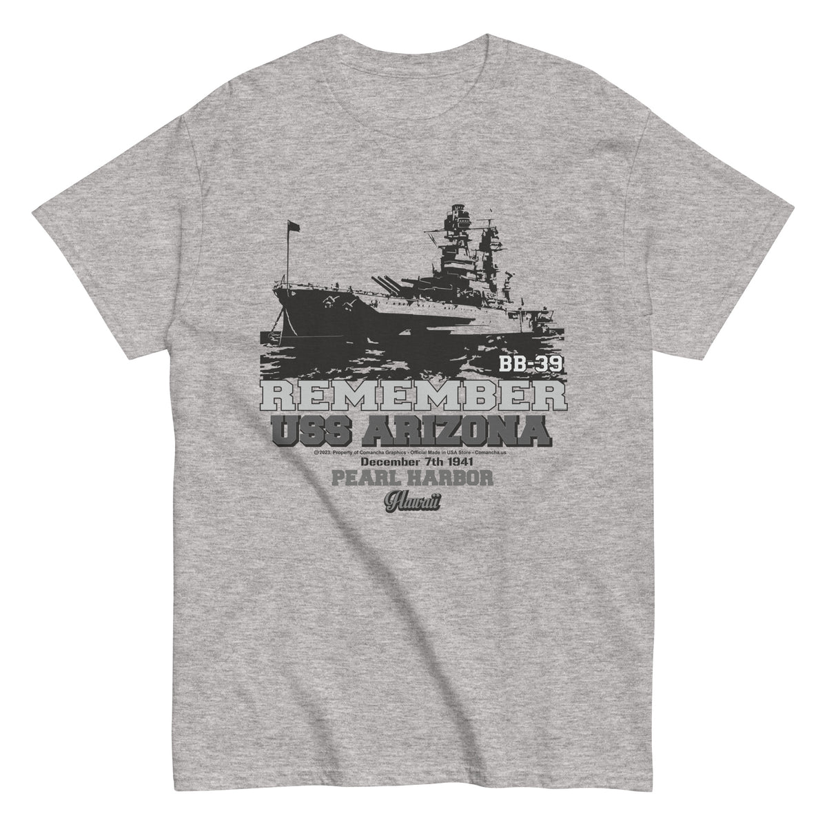 USS ARIZONA Pearl Harbor tee, Pear harbor Arizona Tee, USS ARIZONA BB-39 Battleship Tee, USS ARIZONA BB-39 Tee,comancha tees,