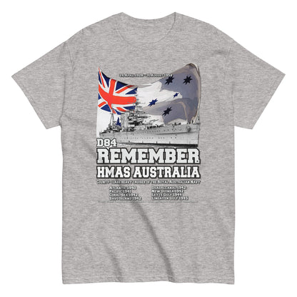 HMAS AUSTRALIA t-shirt, HMAS AUSTRALIA Royal Canadian Navy tee,HMAS AUSTRALIA D-84 Cruiser T-shirt, HMAS AUSTRALIA T-shirt, Comancha tees,