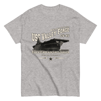 USS VALLEY FORGE t-shirt, USS VALLEY FORGE CV-45 t-shirt, aircraft carrier veterans tee, Original Comancha Graphics,