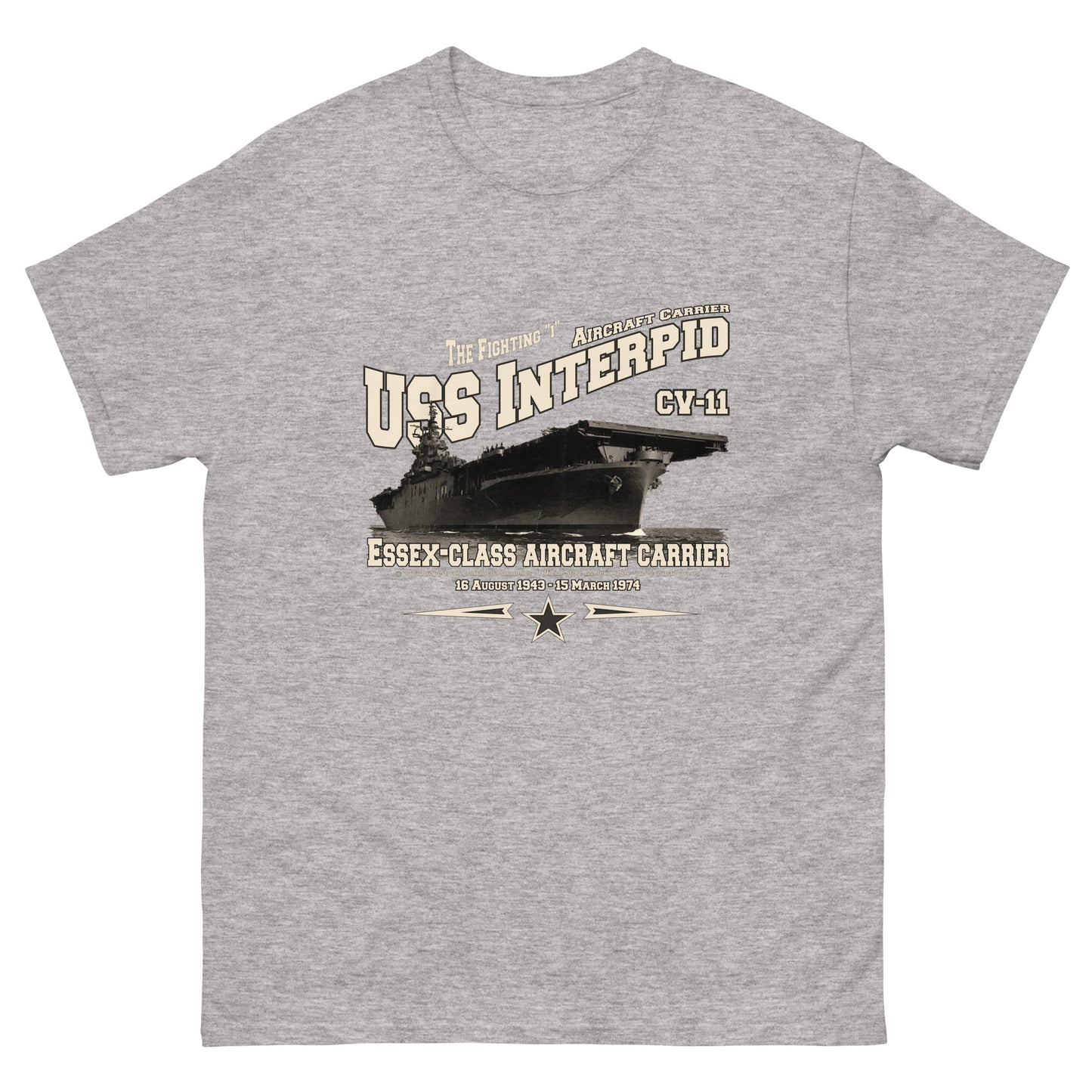 USS INTRPID CV-11 aircraft carrier veterans T-shirt