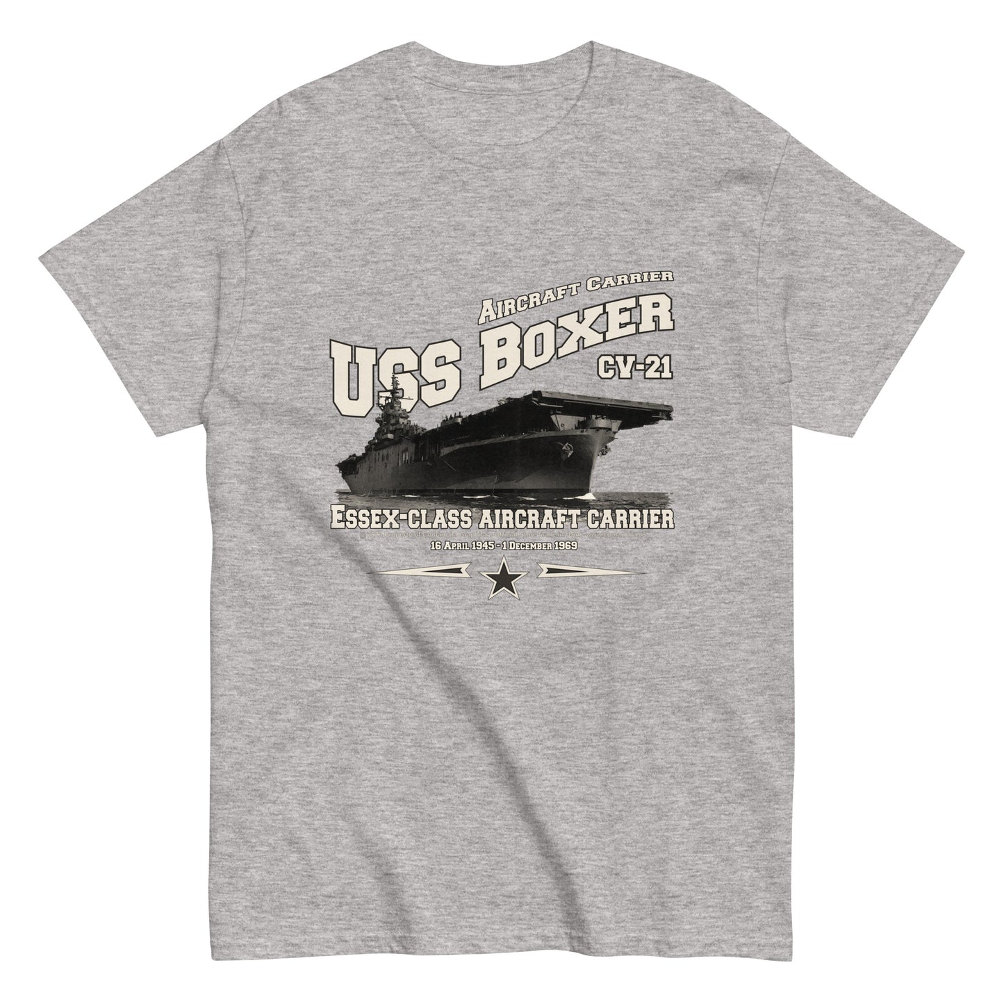 USS BOXER CV-21 aircraft carrier veterans T-shirt