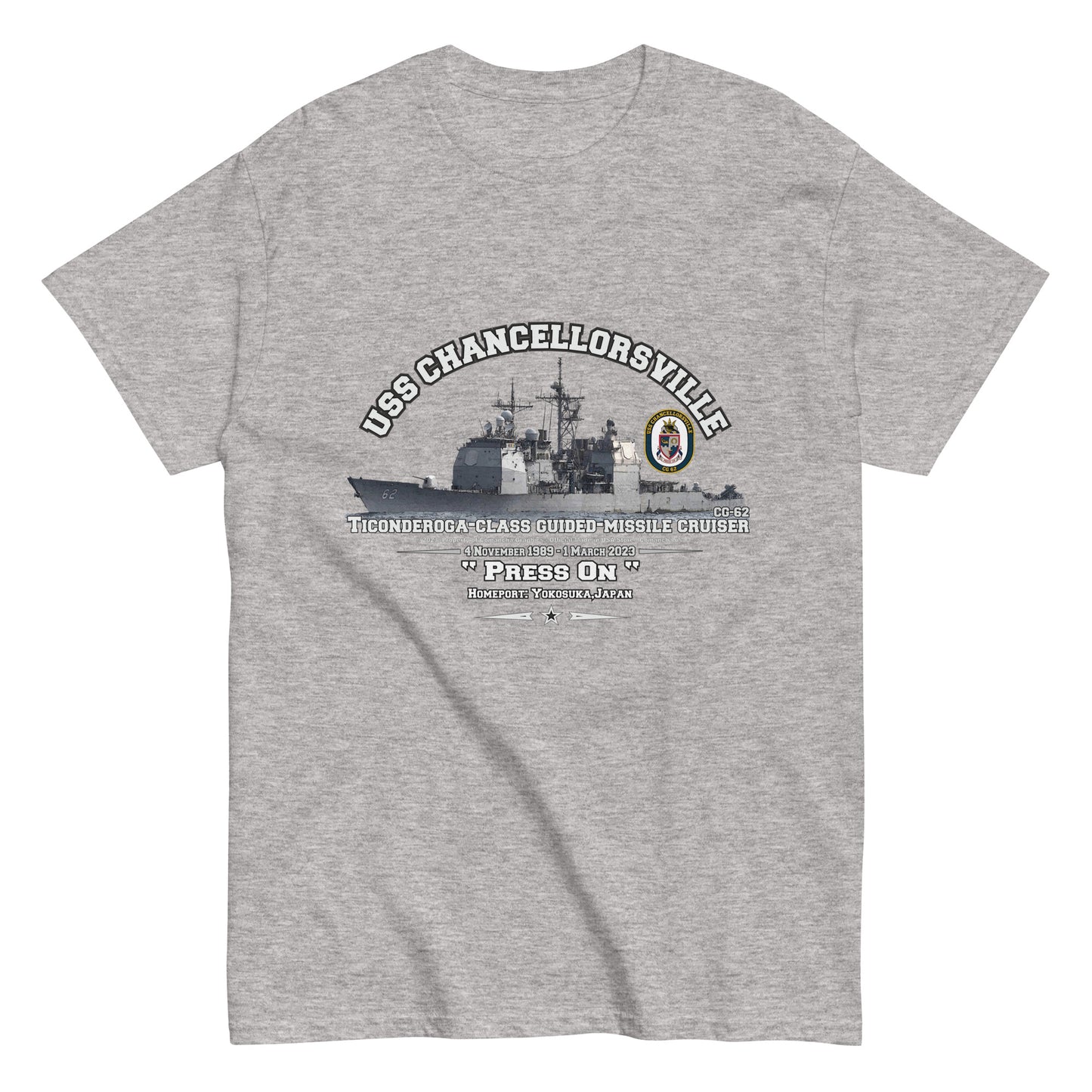 USS Chancellorsville CG-62 Cruiser T-shirt,USS Chancellorsville t-shirt,USS Chancellorsville cruiser tee, us navy veterans tee,comancha store,