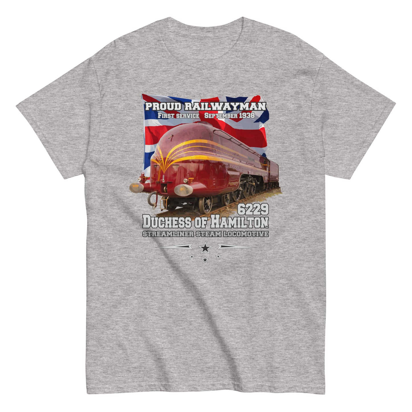 6229 Streamliner t-shirt, Steam Locomotive T-shirt, Comancha Graphics t-shirt,