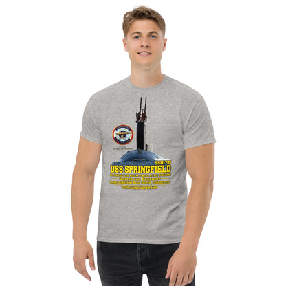 USS SPRINGFIELD SSN-761 T-shirt,USS SPRINGFIELD t-shirt, SSN-761 T-shirt, submarine veterans tee,us navy tee,comancha tee,