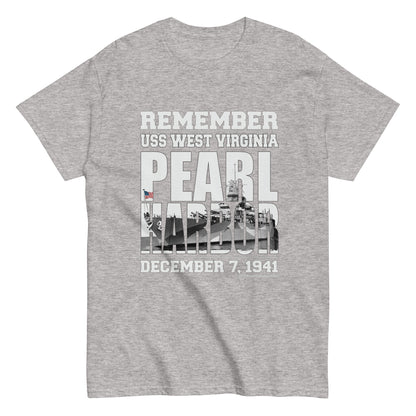 REMEMBER PEARL HARBOR USS WEST VIRGINIA T-shirt