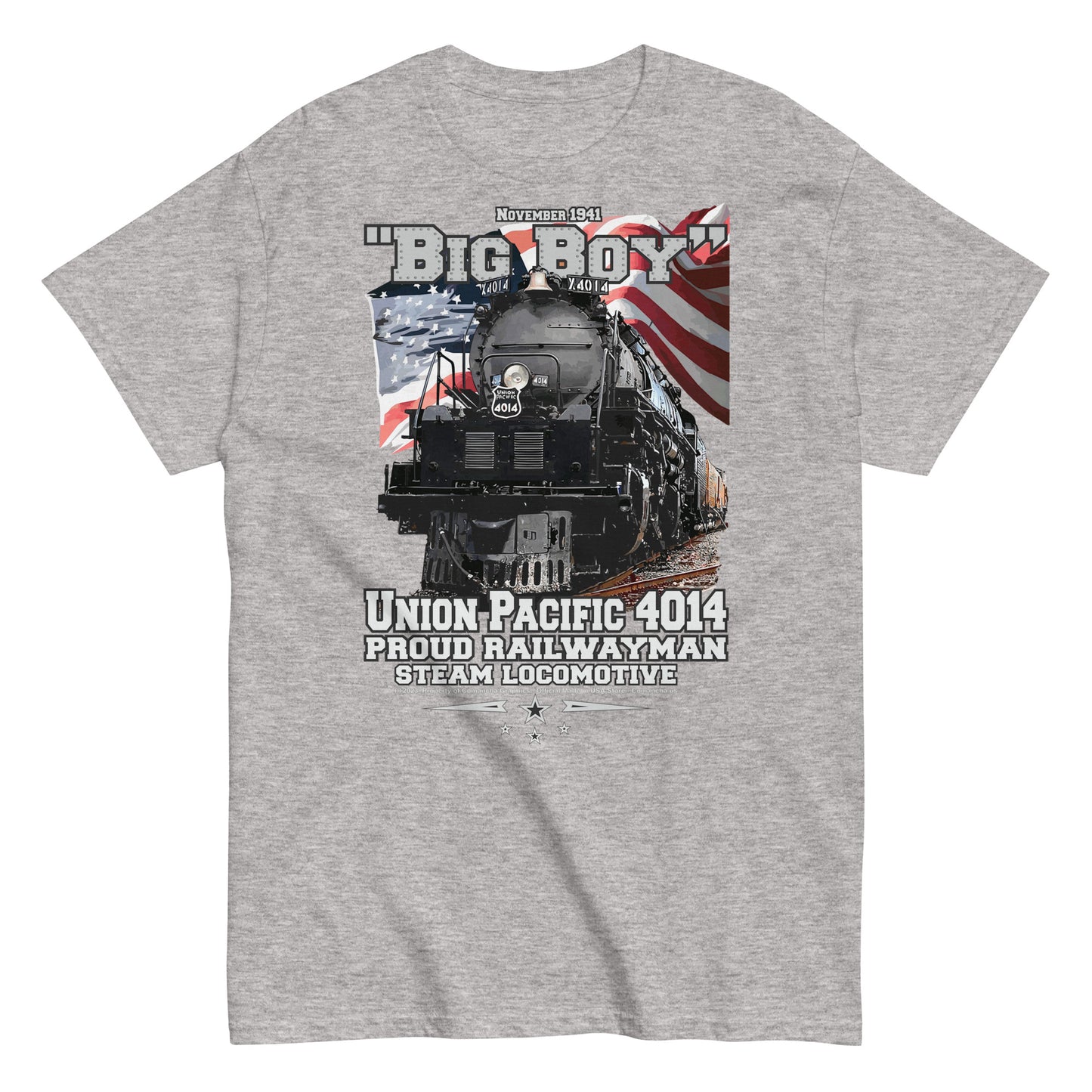 Big Boy 4014 Steam locomotive tee, Comancha Graphics,