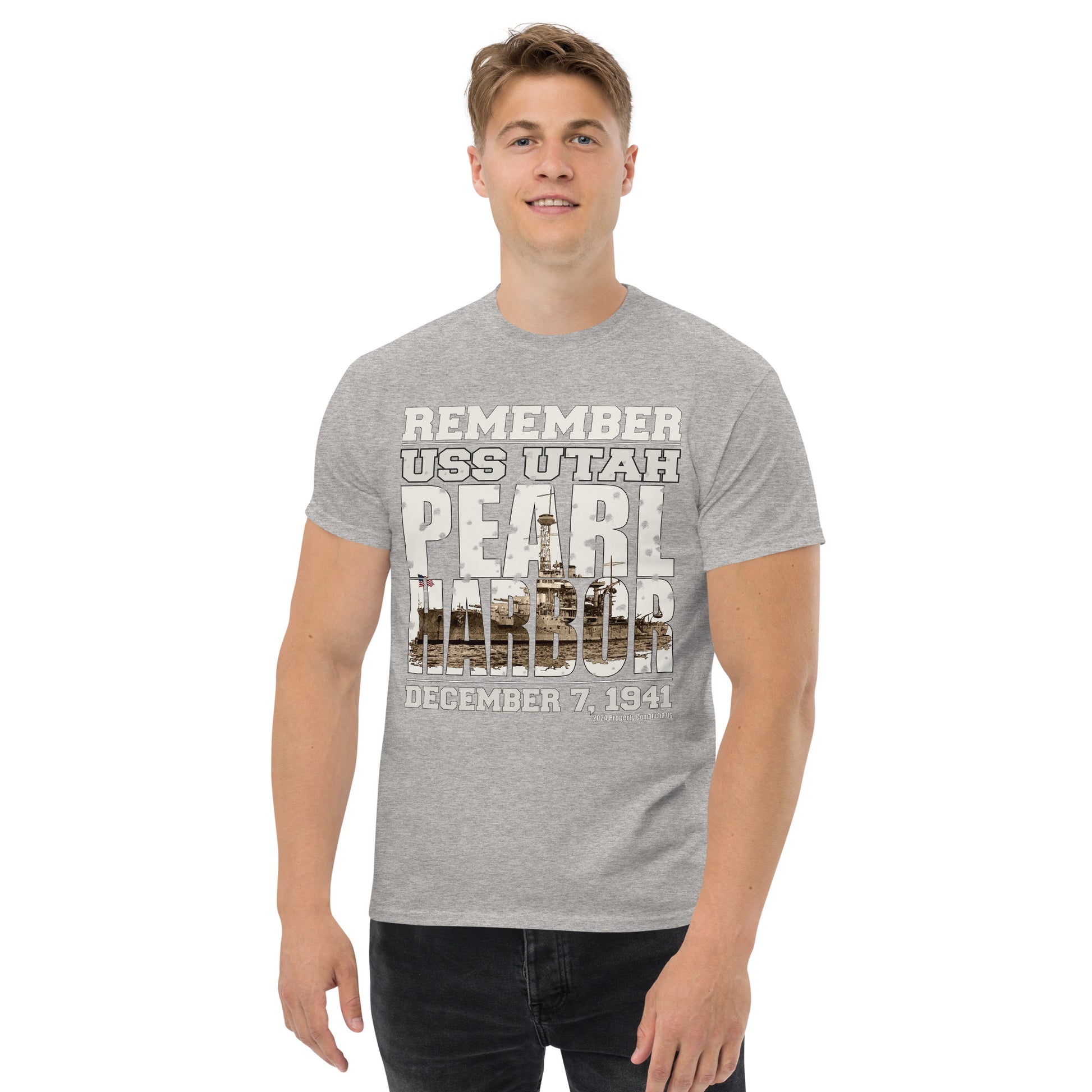 Remember Pearl Harbor T-shirt, USS Utah tee, Comancha graphics tee, Pearl harbor t-shirt, Navy veterans tee, Uss Utah Battleship t-shirt,