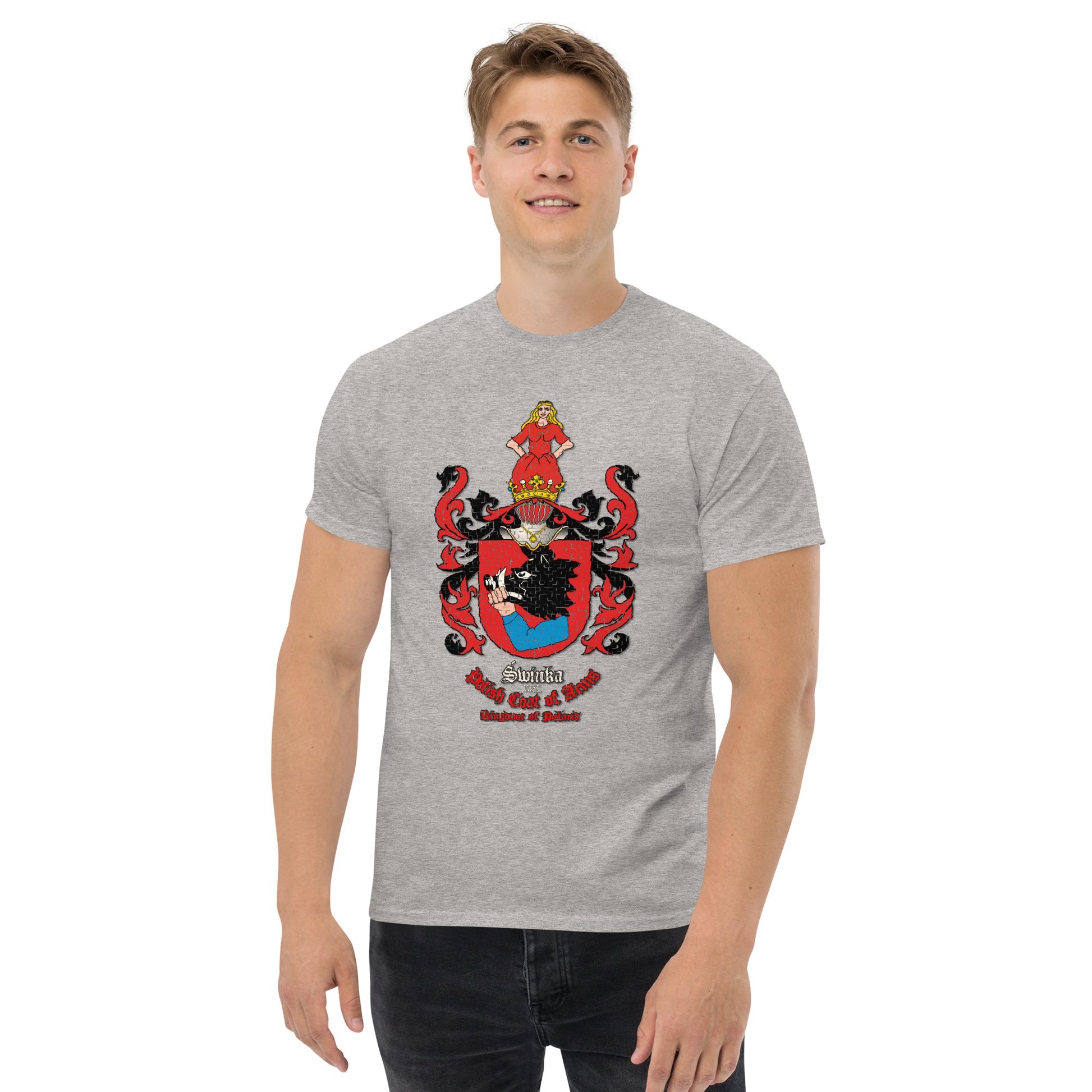 Swinka Herb Koszulka, Herb Rodowy Koszulka, Swinka Coats of Arms tee, Comancha Graphics,