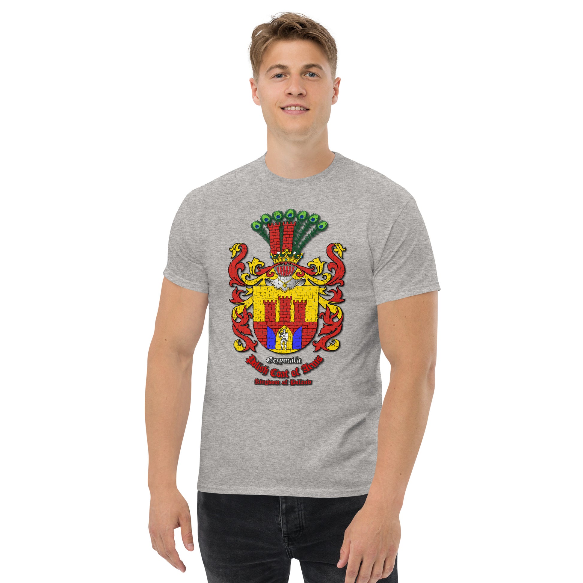 Grzymala Herb Koszulka, Herb Rodowy Koszulka, Grzymala Coat of Arms tee, Comancha Graphics,