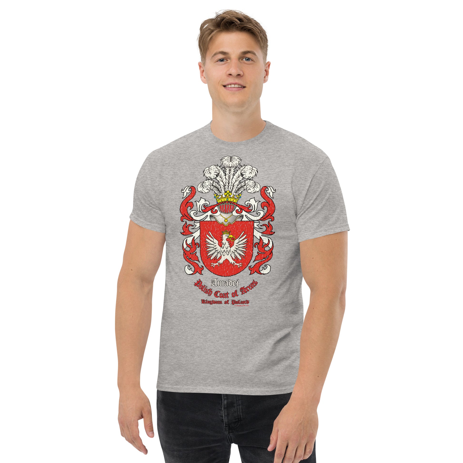 Amadej Herb Koszulka, Herb Rodowy Koszulka, Amadej Coats of Arms Tee, Comancha Graphics tee,