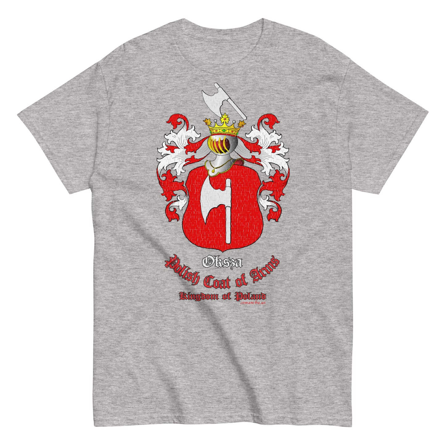 Oksza Herb Koszulka, Polskie Herby Rodowe Koszulki, Oksza coats of arms t-shirt, Comancha Graphics,