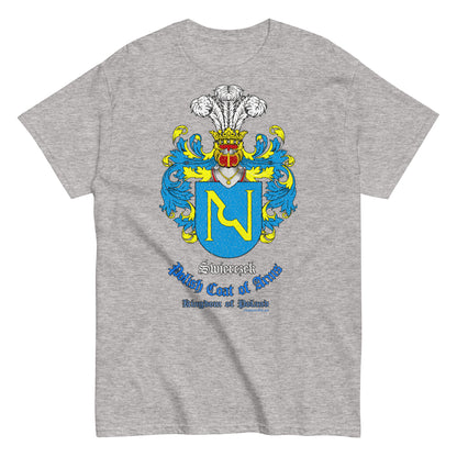 Swierczek Herb szlachecki Koszulka, Polski herb rodowy koszulki, Swierczek coats of arms t-shirt, Comancha Graphics,