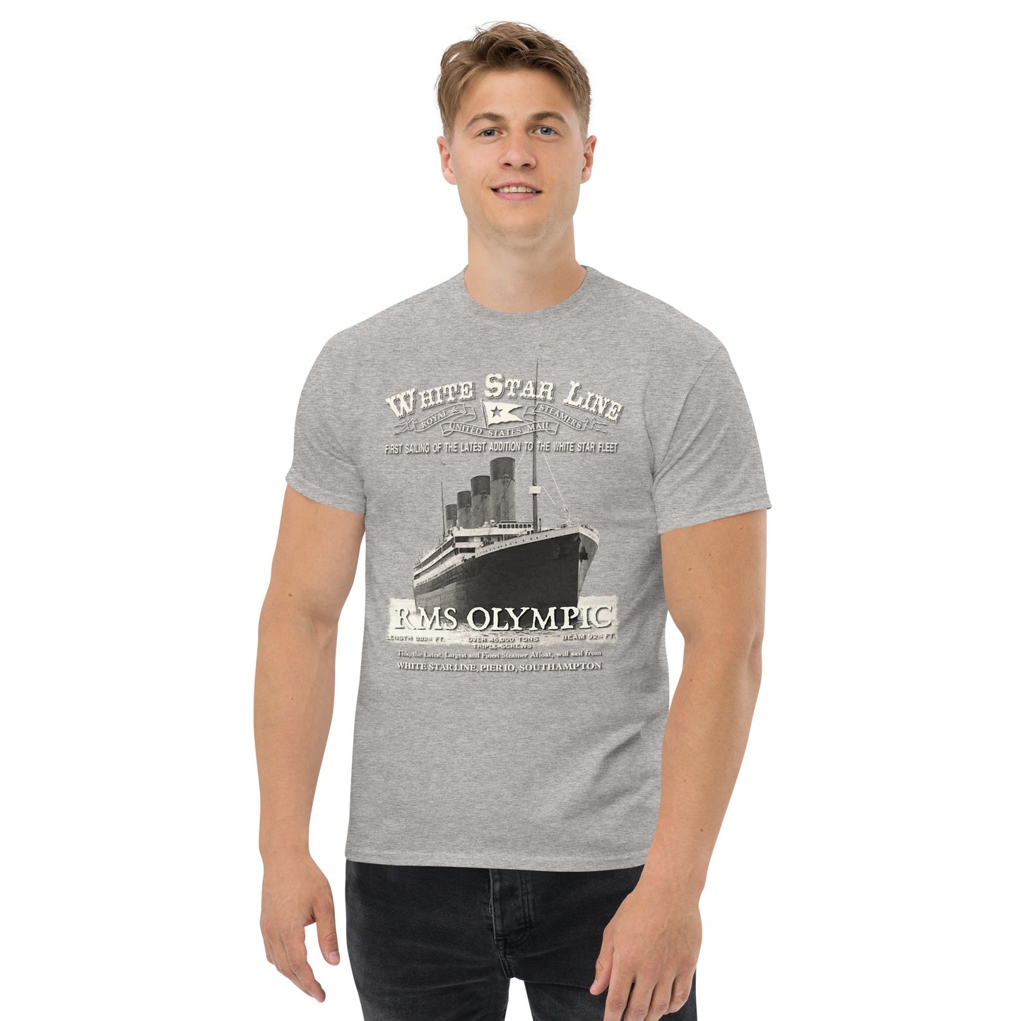 RMS OLYMPIC T-shirt, RMS Olympic Tee, Comancha Graphics,