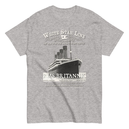 RMS Britannic T-shirt, RMS Britannic tee, White Star Ships, Comancha Graphics,