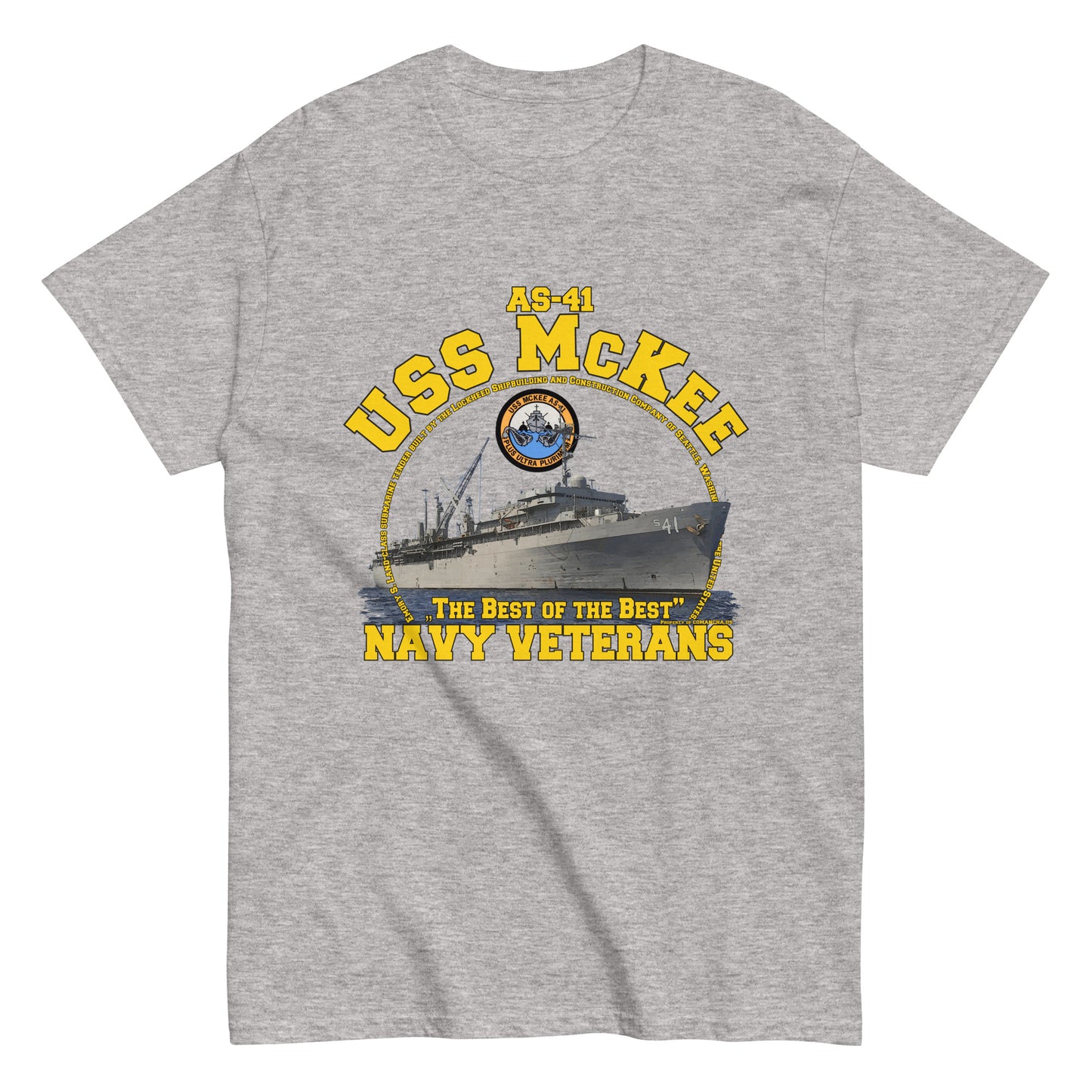 USS McKee AS-41 T-shirt, USS McKee T-shirt, Comancha graphics,