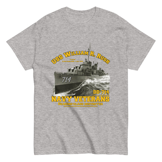 USS William R. Rush DD-714 Destroyer tee, USS William R Rush tee, Comancha,