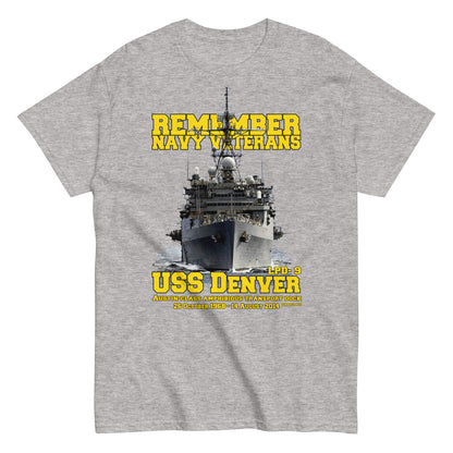 USS DENVER LPD-9 Navy Veterans t-shirt