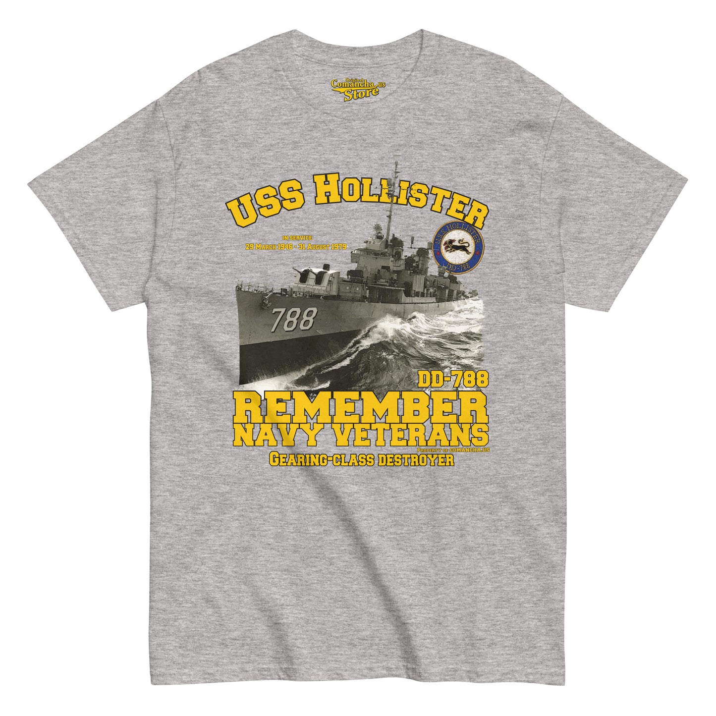 USS Hollister DD-788 Destroyer T-shirt