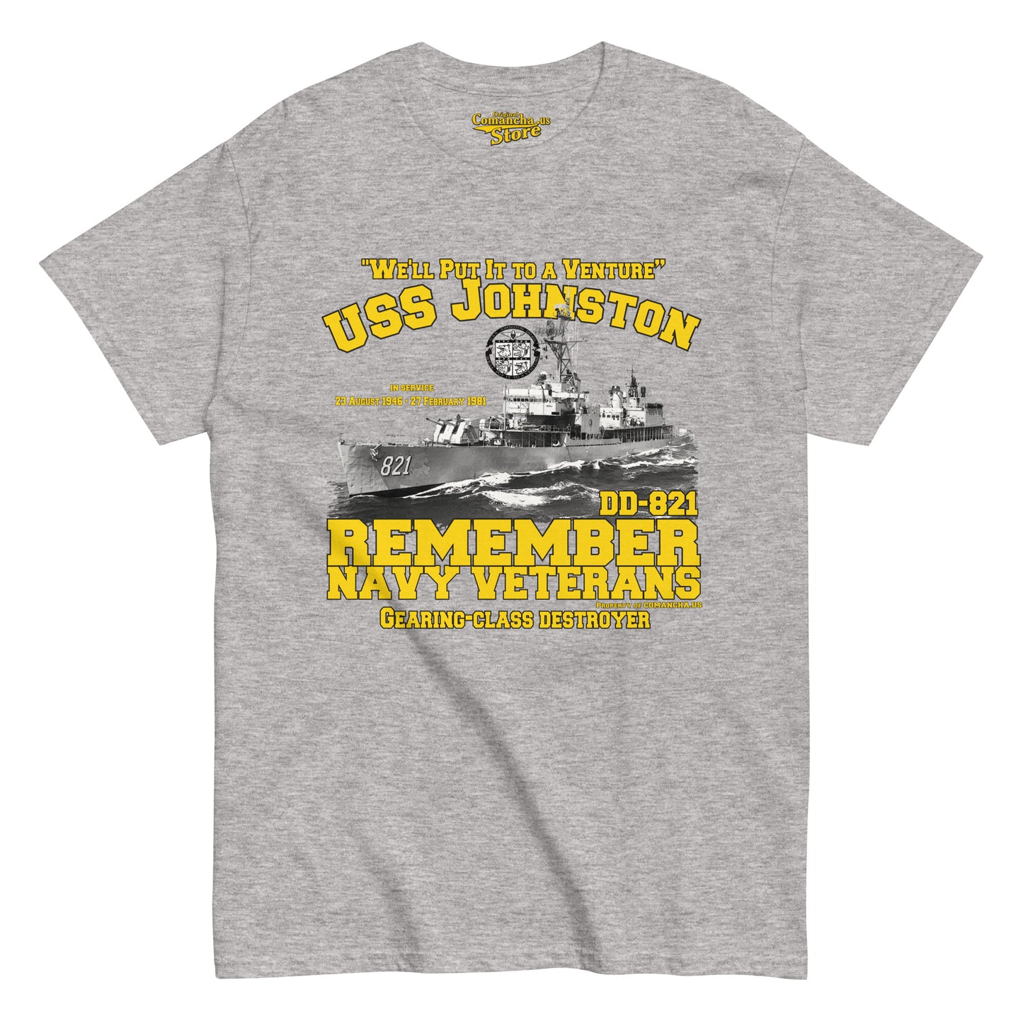 USS Johnston DD-821 Destroyer T-shirt